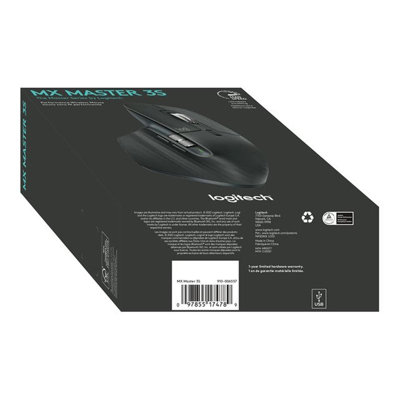 Logitech MX Master 3S ratón mano derecha RF Wireless + Bluetooth Laser 8000 DPI - Imagen 11