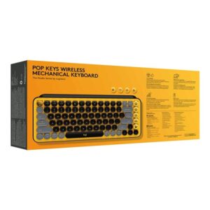 Logitech POP Keys Wireless Mechanical Keyboard With Emoji Keys teclado RF Wireless + Bluetooth AZERTY Francés Negro, Gris, Amarillo Logitech POP Keys Wireless Mechanical Keyboard With Emoji Keys teclado RF Wireless + Bluetooth AZERTY Francés Negro, Gris, Amarillo