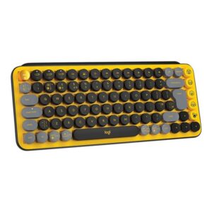 Logitech POP Keys Wireless Mechanical Keyboard With Emoji Keys teclado RF Wireless + Bluetooth AZERTY Francés Negro, Gris, Amarillo Logitech POP Keys Wireless Mechanical Keyboard With Emoji Keys teclado RF Wireless + Bluetooth AZERTY Francés Negro, Gris, Amarillo