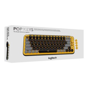 Logitech POP Keys Wireless Mechanical Keyboard With Emoji Keys teclado RF Wireless + Bluetooth AZERTY Francés Negro, Gris, Amarillo Logitech POP Keys Wireless Mechanical Keyboard With Emoji Keys teclado RF Wireless + Bluetooth AZERTY Francés Negro, Gris, Amarillo