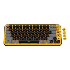 Logitech POP Keys Wireless Mechanical Keyboard With Emoji Keys teclado RF Wireless + Bluetooth AZERTY Francés Negro, Gris, Amarillo Logitech POP Keys Wireless Mechanical Keyboard With Emoji Keys teclado RF Wireless + Bluetooth AZERTY Francés Negro, Gris, Amarillo