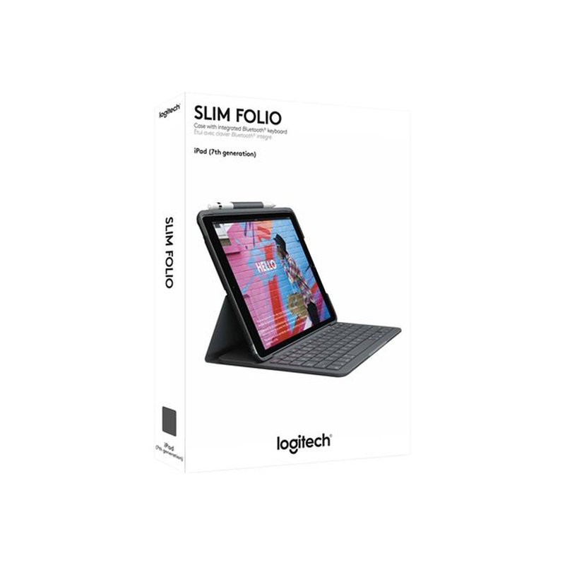 Logitech Slim Folio Grafito Bluetooth QWERTY Español Logitech Slim Folio Grafito Bluetooth QWERTY Español - Imagen 4
