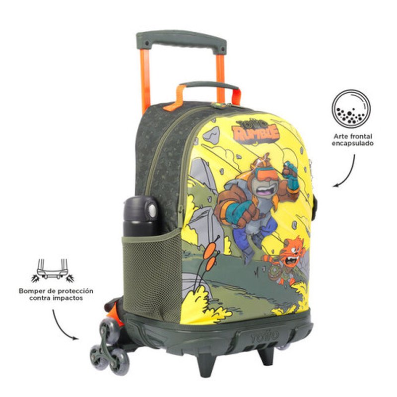 MOCHILA ESCOLAR CON RUEDAS GRANDE DE CARTOONS TOTTO MJ03BWM003-2310-4DJL - Imagen 5
