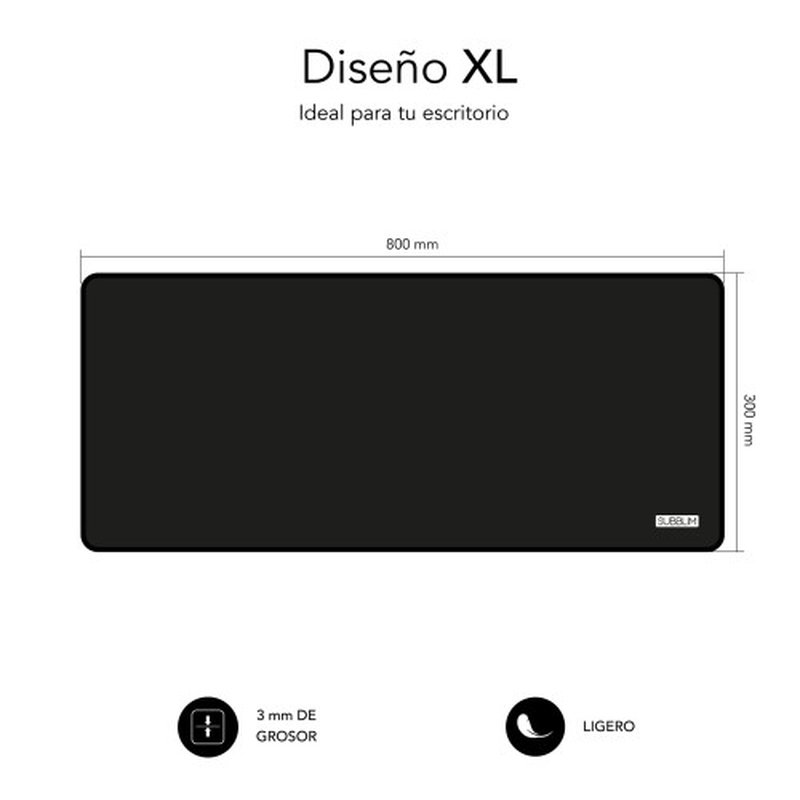 MOUSE SUBBLIM HARMONY WIRELESS BLACK + ALFOMBRILLA XL BLACK MOUSE SUBBLIM HARMONY WIRELESS BLACK + ALFOMBRILLA XL BLACK - Imagen 3