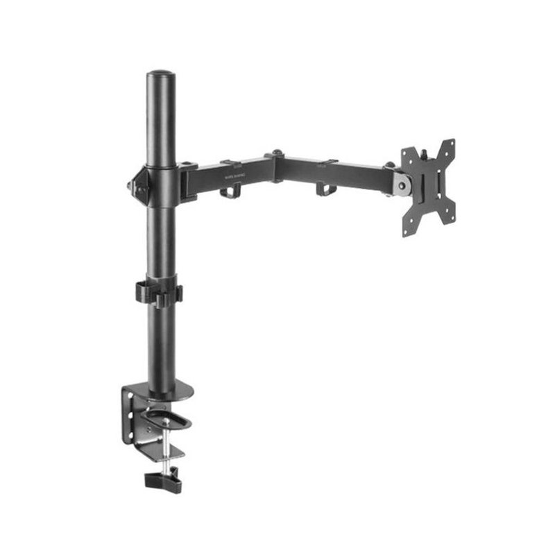 Mars Gaming MARM1 Negro, Soporte de Monitor de Brazo para Pantallas Hasta 32”, Articulado y Regulable en Altura, Estructura Robusta, Compatible con VESA75 y VESA100