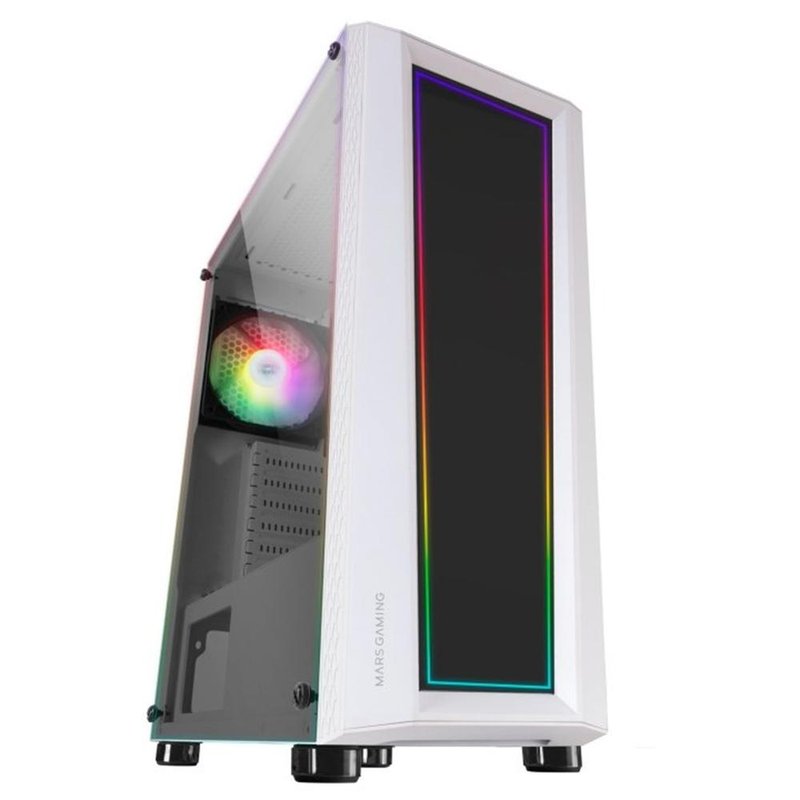 Mars Gaming MC-ART Blanco, Caja PC Gaming ATX, Doble Cristal Templado Dibujable, ARGB 12 Modos, Ventilador 12 cm Mars Gaming MC-ART Blanco, Caja PC Gaming ATX, Doble Cristal Templado Dibujable, ARGB 12 Modos, Ventilador 12 cm