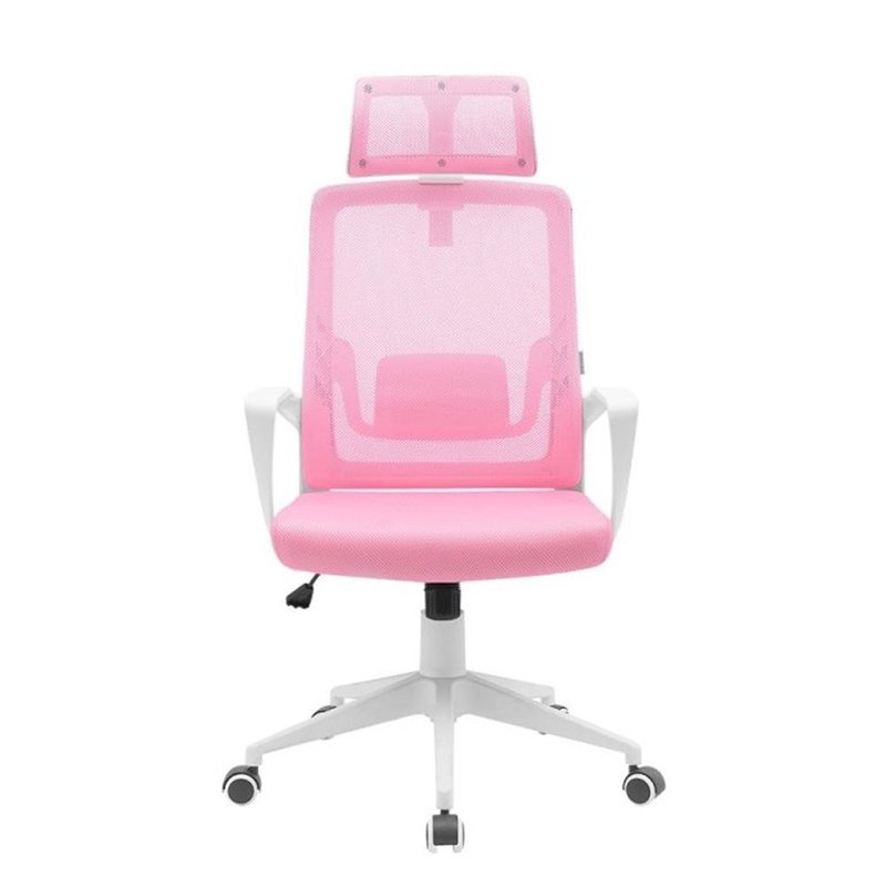 Mars Gaming MGC-ERGOLITE, Silla Gaming Ergonómica, Respaldo Malla Transpirable, Reposacabezas Ajustable y Soporte Lumbar, Altura Regulable y Asiento Acolchado, Pistón Gas Clase 3, Acero, Rosa