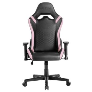 Mars Gaming MGC-PRO, Silla Gaming Profesional, Acabado Cuero PU, Reposabrazos 2D y Respaldo Reclinable 135°, Cojines Lumbar y Cervical Soft-Touch, Ruedas XL y Pistón Gas Clase 4, Rosa