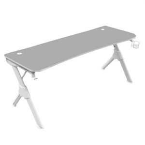 Mars Gaming MGDXL, Mesa Gaming Ergonómica, Soporte Auriculares y Bebida, Escritorio PC, 160x60cm, Blanco