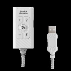 Mars Gaming MSC2W Tarjeta de Sonido Externa 7.1 USB Blanca