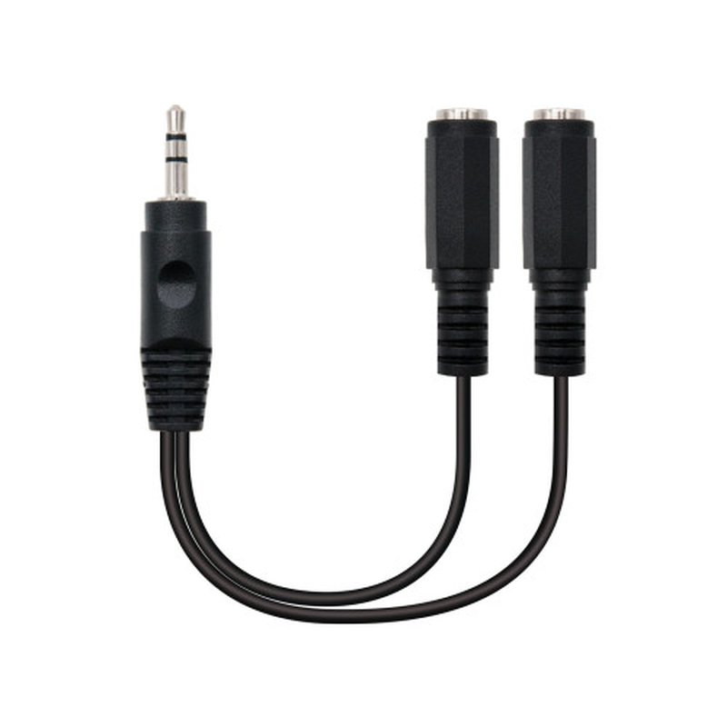 Nanocable 10.24.1200 cable de audio 0,15 m 2 x 3.5mm 3,5mm Negro Nanocable 10.24.1200 cable de audio 0,15 m 2 x 3.5mm 3,5mm Negro