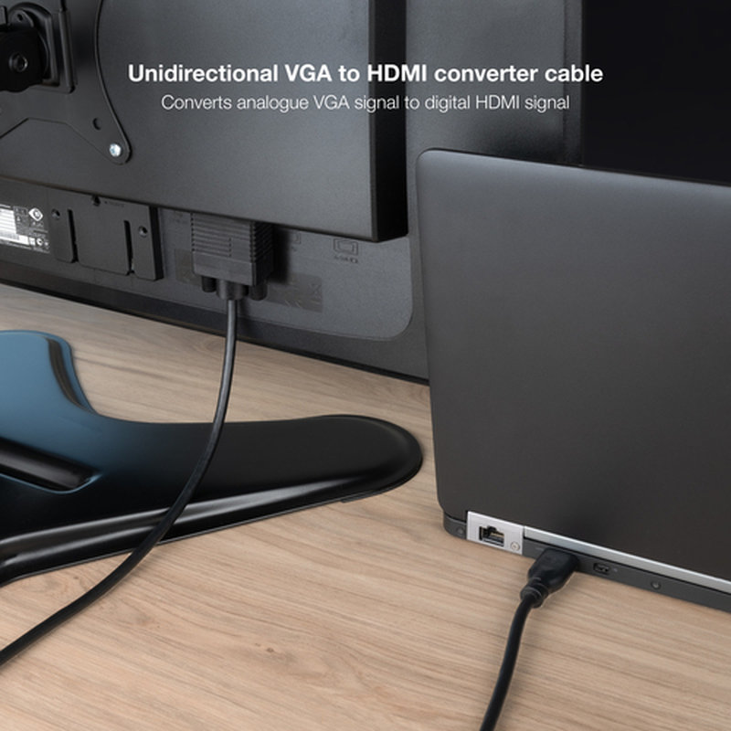 Nanocable Cable conversor VGA/M a HDMI/M, Negro, 1.8m - Imagen 5
