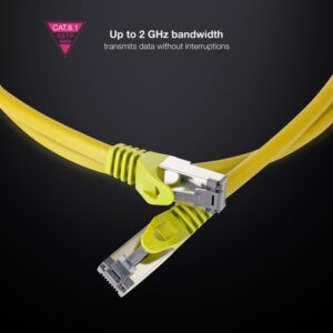 Nanocable Cable de Red Latiguillo Cat.8.1 2GHz LSZH SSTP AWG26, Amarillo, 1 m Nanocable Cable de Red Latiguillo Cat.8.1 2GHz LSZH SSTP AWG26, Amarillo, 1 m