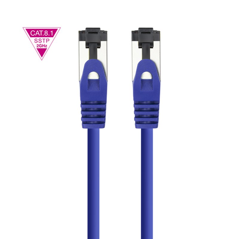 Nanocable Cable de Red Latiguillo Cat.8.1 2GHz LSZH SSTP AWG26, Azul, 25 cm - Imagen 3