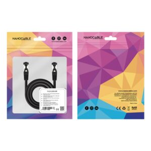 Nanocable Cable de Red Latiguillo Cat.8.1 2GHz LSZH SSTP AWG26, Negro, 25 cm Nanocable Cable de Red Latiguillo Cat.8.1 2GHz LSZH SSTP AWG26, Negro, 25 cm