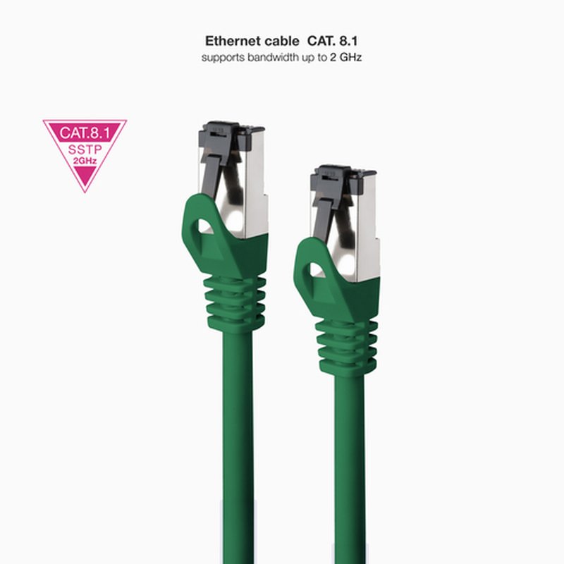 Nanocable Cable de Red Latiguillo Cat.8.1 2GHz LSZH SSTP AWG26, Verde, 30 cm Nanocable Cable de Red Latiguillo Cat.8.1 2GHz LSZH SSTP AWG26, Verde, 30 cm - Imagen 2