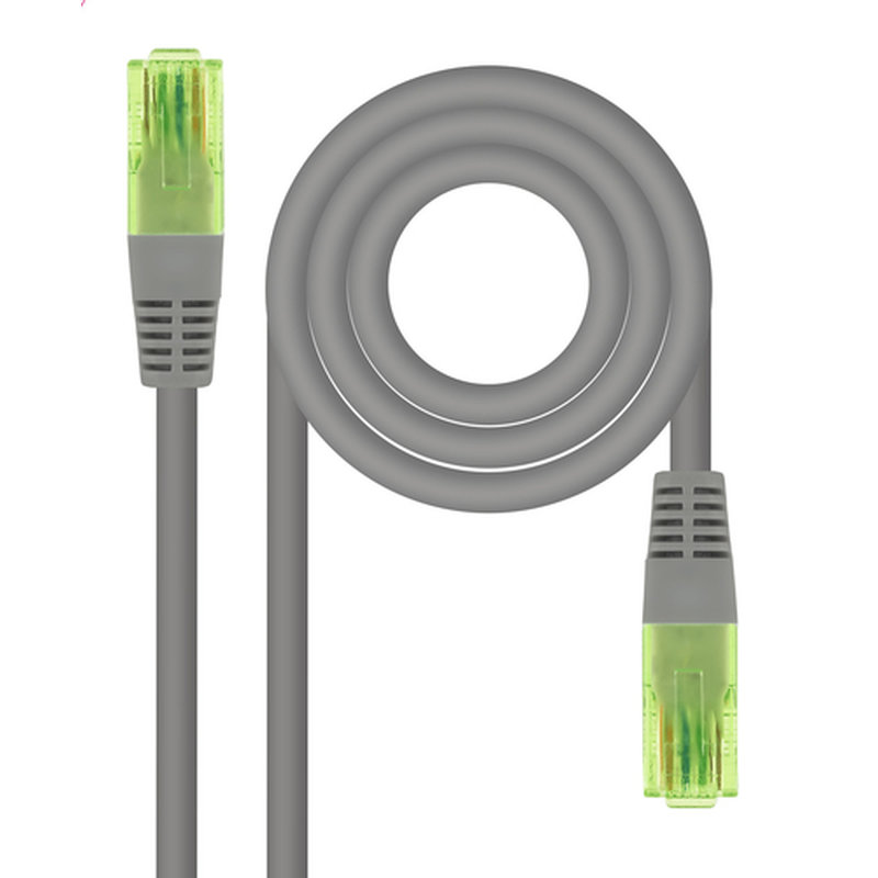 Nanocable Cable de Red Latiguillo RJ45 CAT.6 UTP AWG26 CCA, Gris, 7 m