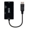 Nanocable Conversor Displayport a VGA / HDMI, 3 en 1, DP 1.2/M-VGA/H-HDMI/H 4K, Negro, 15 cm Nanocable Conversor Displayport a VGA / HDMI, 3 en 1, DP 1.2/M-VGA/H-HDMI/H 4K, Negro, 15 cm