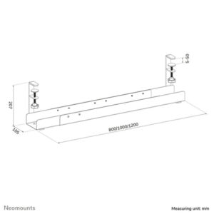 Neomounts ADS07-120WH Bandeja para cables - montaje de abrazadera - universal Neomounts ADS07-120WH Bandeja para cables - montaje de abrazadera - universal