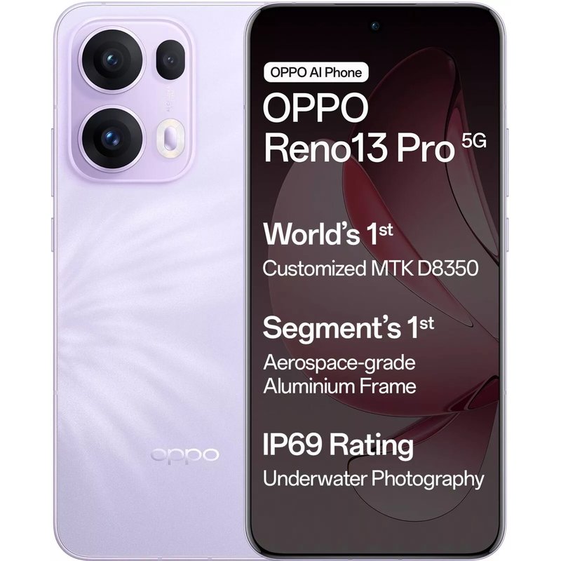 OPPO 13 Pro 5G 17,4 cm (6.83") SIM doble Android 15 USB Tipo C 12 GB 512 GB 5800 mAh Púrpura