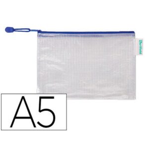 PACK DE 8 BOLSAS ZIPPER MULTIUSOS PVC - CON CIERRE CREMALLERA A5 COLOR AZUL TARIFOLD 509021