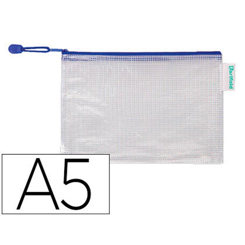 PACK DE 8 BOLSAS ZIPPER MULTIUSOS PVC - CON CIERRE CREMALLERA A5 COLOR AZUL TARIFOLD 509021 PACK DE 8 BOLSAS ZIPPER MULTIUSOS PVC - CON CIERRE CREMALLERA A5 COLOR AZUL TARIFOLD 509021