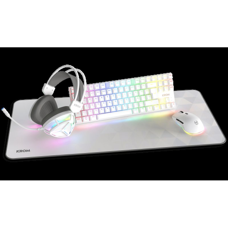 PACK KROM 4 EN 1 RGB KLASS GAMING COMBO BLANCO
