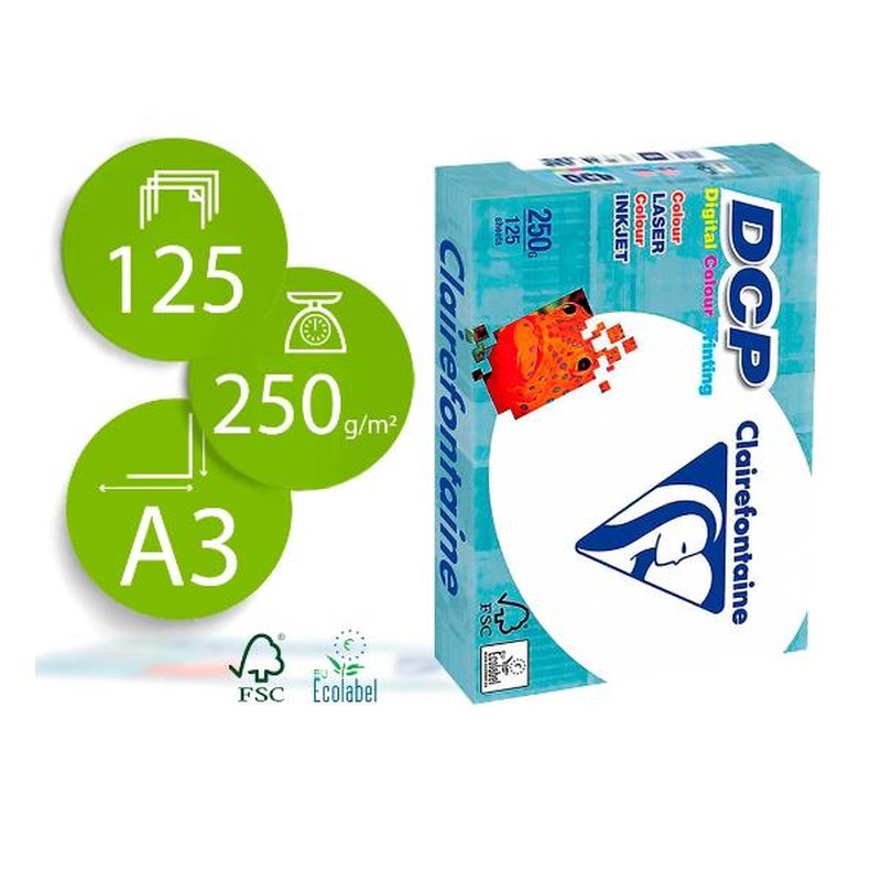 PAPEL CLAIREFONTAINE A3 250GR 12 PAPEL CLAIREFONTAINE A3 250GR 12