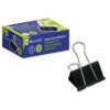 PINZA SUJETAPAPELES 25 MM. PALA ABATIBLE COLOR NEGRO BISMARK 321723 | PACK 12 UNIDADES
