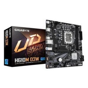 PLACA BASE GIGABYTE H610M D3W 1700 M-ATX DDR5 PCIe 4.0 128GB 1GbE M.2