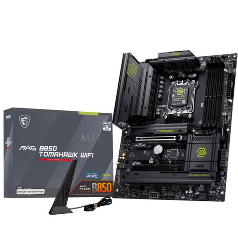 PLACA BASE MSI MAG B850 TOMAHAWK WIFI PCI-E x16 Gen5, M.2 Gen5 PLACA BASE MSI MAG B850 TOMAHAWK WIFI PCI-E x16 Gen5, M.2 Gen5