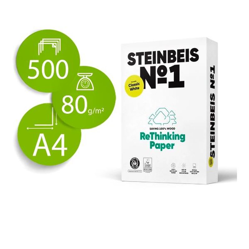 P STEINBEIS N.1 100 A4 80GR 500H | PACK 20 UNIDADES