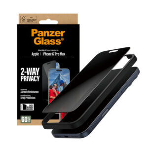 PanzerGlass ® 2-Way Privacy Screen Protector iPhone 17 Pro Max | Ultra-Wide Fit w. EasyAligner Protector de pantalla Apple 1 pieza(s)