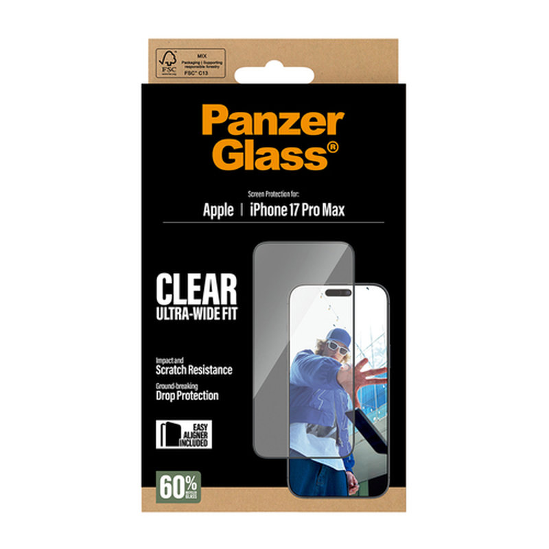 PanzerGlass ® Screen Protector iPhone 17 Pro Max | Ultra-Wide Fit w. EasyAligner Protector de pantalla Apple 1 pieza(s) - Imagen 3