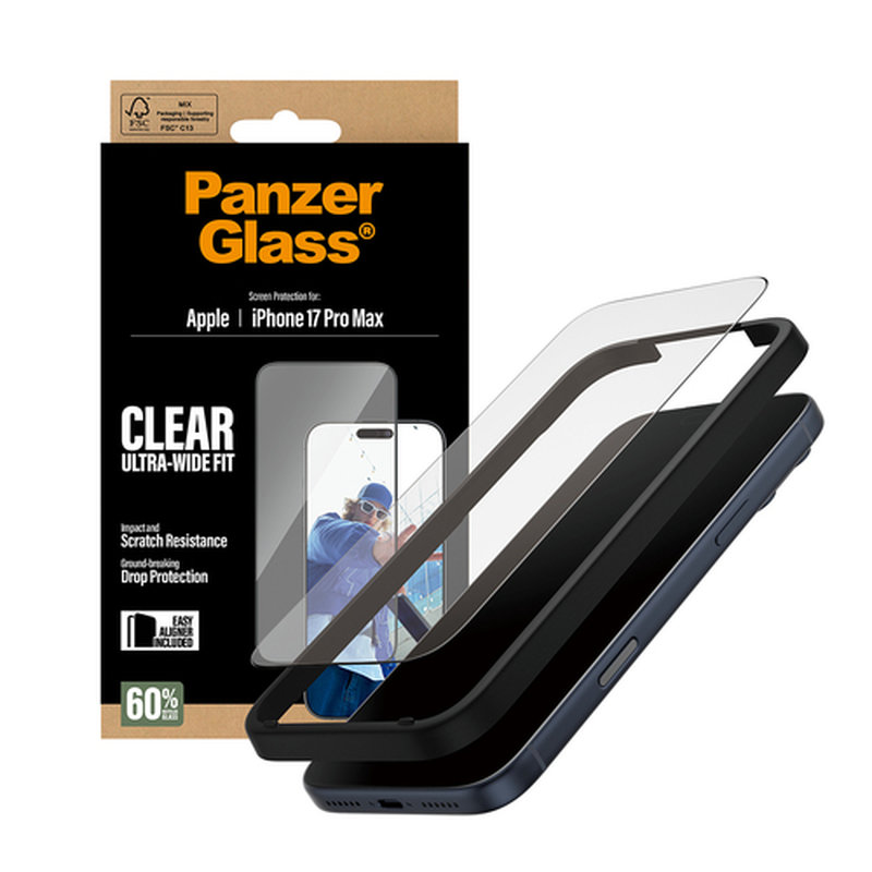 PanzerGlass ® Screen Protector iPhone 17 Pro Max | Ultra-Wide Fit w. EasyAligner Protector de pantalla Apple 1 pieza(s) - Imagen 5