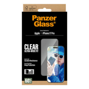 PanzerGlass ® Screen Protector iPhone 17 Pro | Ultra-Wide Fit w. EasyAligner Protector de pantalla Apple 1 pieza(s)