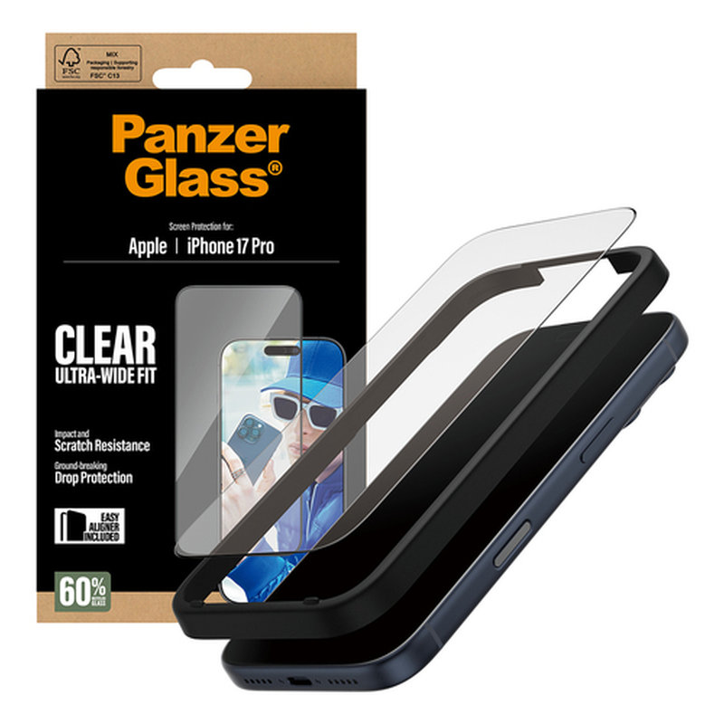 PanzerGlass ® Screen Protector iPhone 17 Pro | Ultra-Wide Fit w. EasyAligner Protector de pantalla Apple 1 pieza(s) - Imagen 5