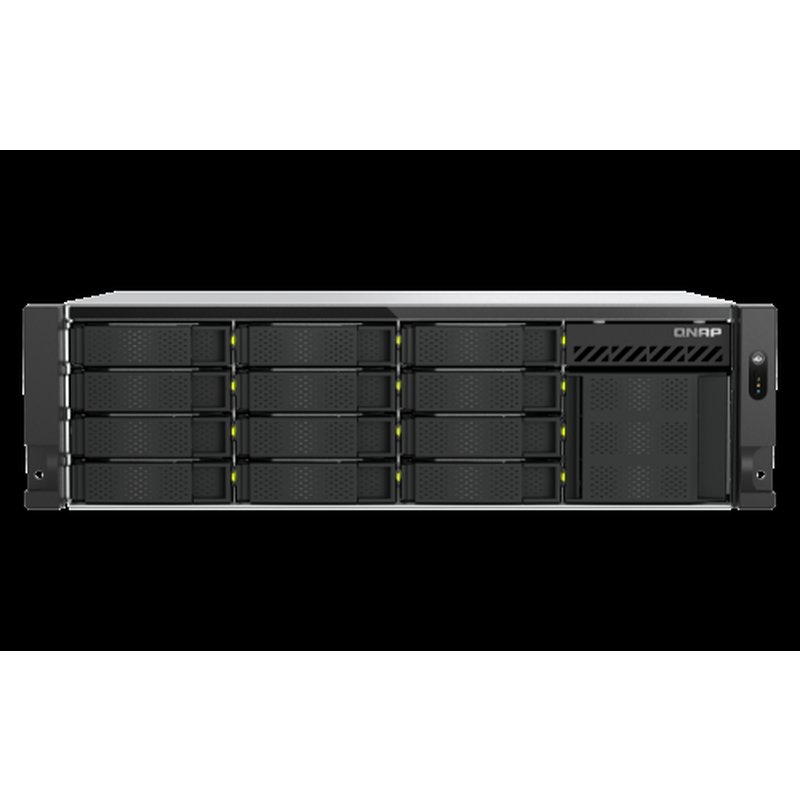 QNAP TS-H1655XEU-RP Servidor de almacenamiento Bastidor (3U) Intel Atom® C5125 8 GB DDR4 0 TB QuTS hero Negro, Gris - Imagen 2