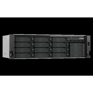 QNAP TS-H1655XEU-RP Servidor de almacenamiento Bastidor (3U) Intel Atom® C5125 8 GB DDR4 0 TB QuTS hero Negro, Gris