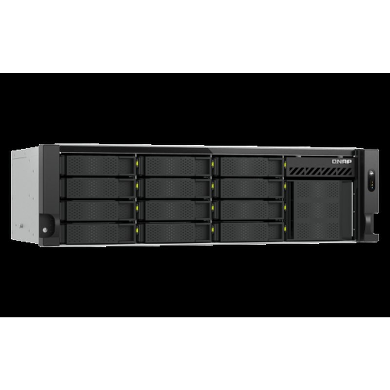 QNAP TS-H1655XEU-RP Servidor de almacenamiento Bastidor (3U) Intel Atom® C5125 8 GB DDR4 0 TB QuTS hero Negro, Gris - Imagen 3