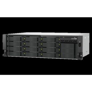 QNAP TS-H1655XEU-RP Servidor de almacenamiento Bastidor (3U) Intel Atom® C5125 8 GB DDR4 0 TB QuTS hero Negro, Gris