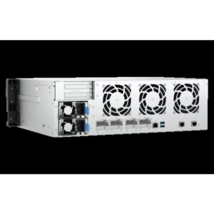 QNAP TS-H1655XEU-RP Servidor de almacenamiento Bastidor (3U) Intel Atom® C5125 8 GB DDR4 0 TB QuTS hero Negro, Gris