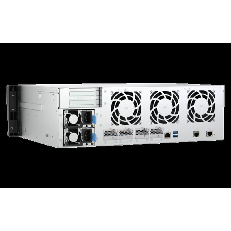 QNAP TS-H1655XEU-RP Servidor de almacenamiento Bastidor (3U) Intel Atom® C5125 8 GB DDR4 0 TB QuTS hero Negro, Gris - Imagen 9