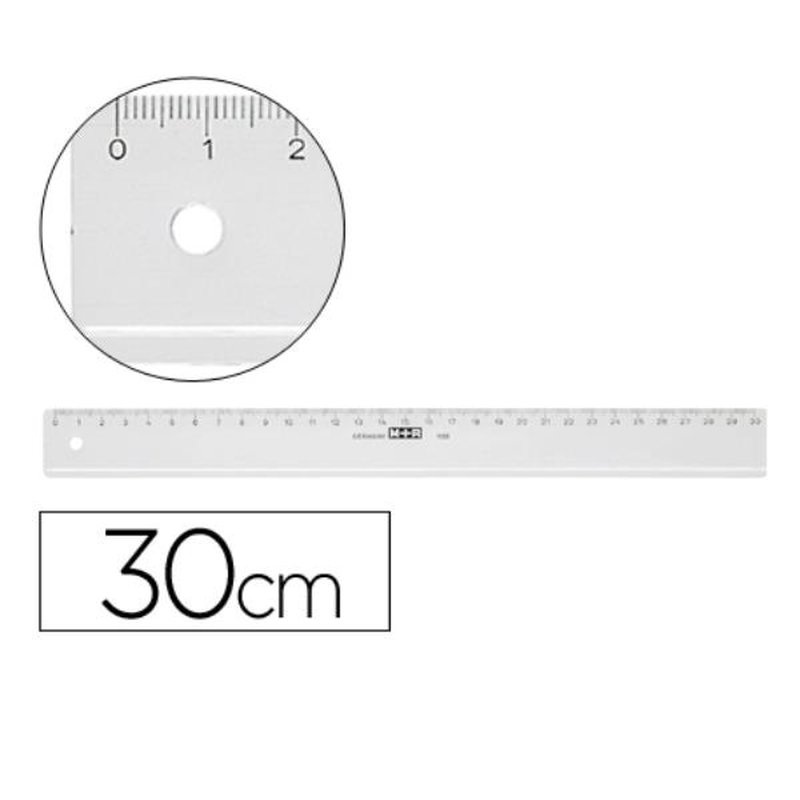 REGLA M+R 30 CM PLASTICO TRANSP | PACK 10 UNIDADES REGLA M+R 30 CM PLASTICO TRANSP | PACK 10 UNIDADES