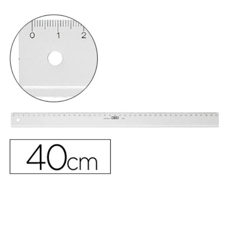 REGLA M+R 40 CM PLASTICO TRANSP | PACK 10 UNIDADES REGLA M+R 40 CM PLASTICO TRANSP | PACK 10 UNIDADES