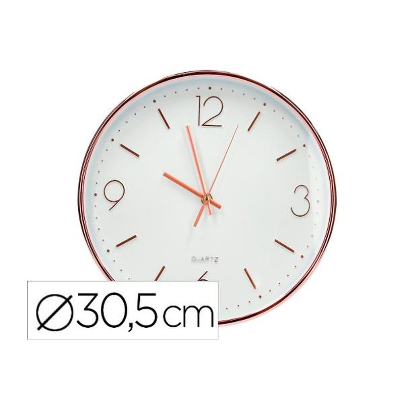 RELOJ Q-CONNECT DE PARED METALIC RELOJ Q-CONNECT DE PARED METALIC