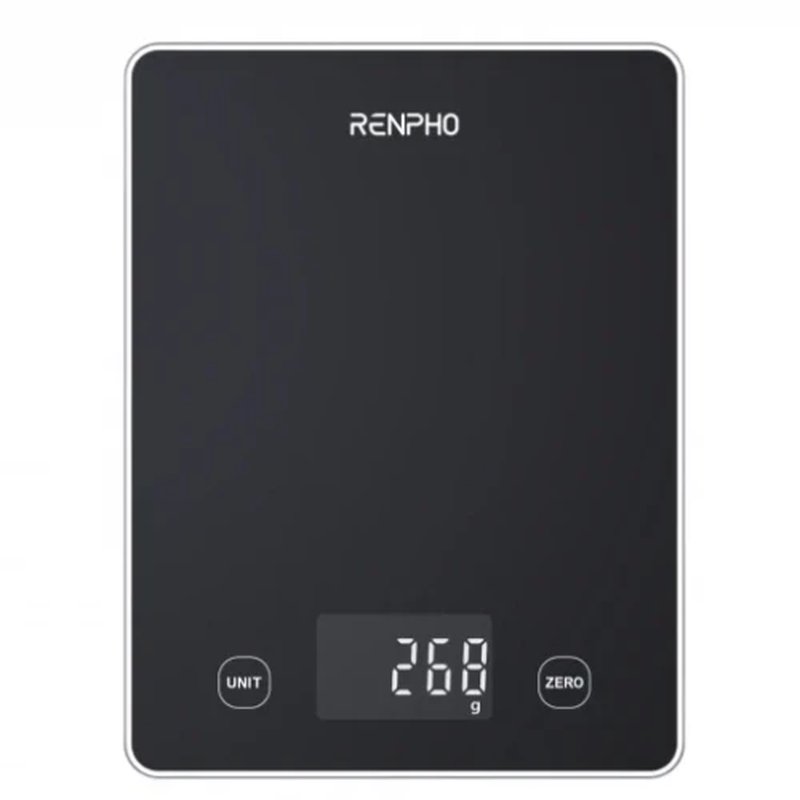 RENPHO  CALIBRA 1L - SMART NUTRITION SCALE - BLE - 3AAA - BLACK GLASS (UP TO 22LB/10KG)