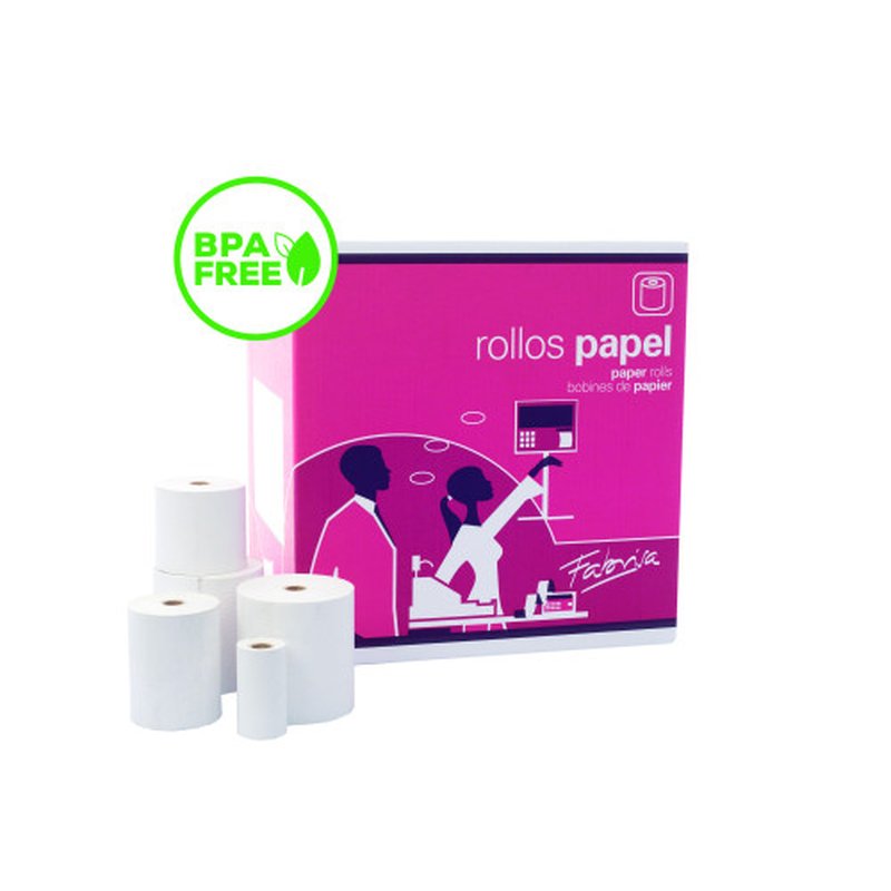 ROLLO TERMICO 57X40X12MM SIN BISFENOL A FABRISA 18116 | PACK 100 UNIDADES ROLLO TERMICO 57X40X12MM SIN BISFENOL A FABRISA 18116 | PACK 100 UNIDADES