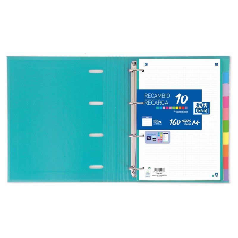 SEPARADORES CARTULINA STRONGLINE A4 10 POSICIONES - 10 COLORES OXFORD 400149957 SEPARADORES CARTULINA STRONGLINE A4 10 POSICIONES - 10 COLORES OXFORD 400149957 - Imagen 3