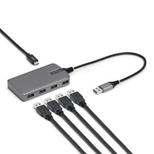 StarTech.com 5G4AC-USB-A-HUB hub de interfaz USB 3.2 Gen 1 (3.1 Gen 1) Type-A 5000 Mbit/s Gris
